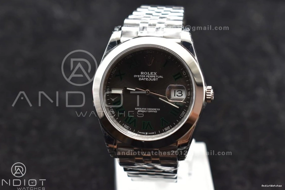 Edition Steel DateJust 126334 Green Roman Dial 41 642 FashionForward Jubilee Bracelet 904L SS VS 1:1 on VSF Gray Best 0513